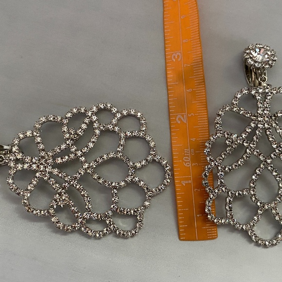 Kenneth Lane Rhinestone Chandelier Earrings - Picture 5 of 7